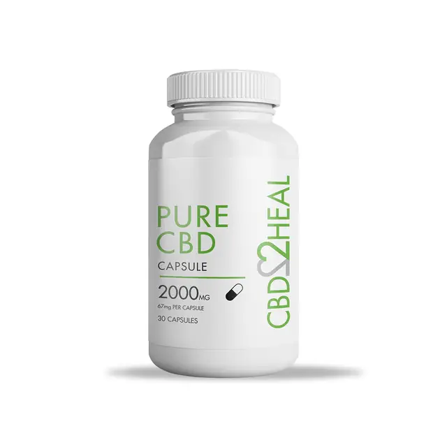 CBD2HEAL Pure CBD Capsules 2000mg