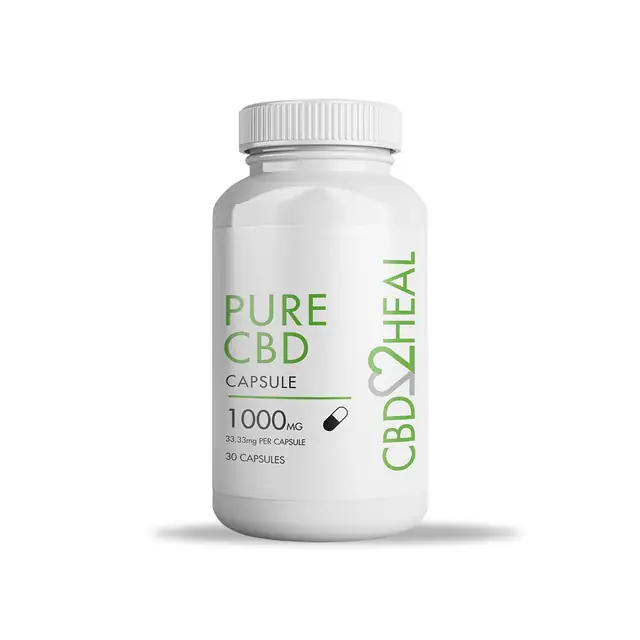 CBD2HEAL Pure CBD Isolate Capsules 1000mg