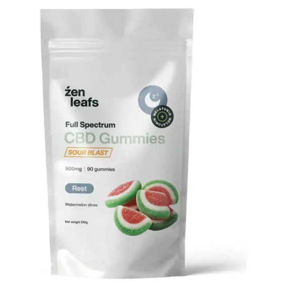 Zen Leafs Full Spectrum Sour Gummies for Sleep 900mg